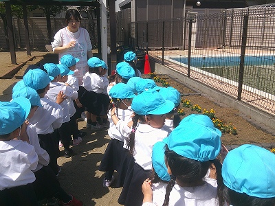 初めての園庭探索